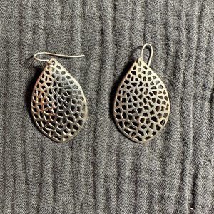 Branch Jewelry Large Lacy Leaf Earrings - Sterling Silver